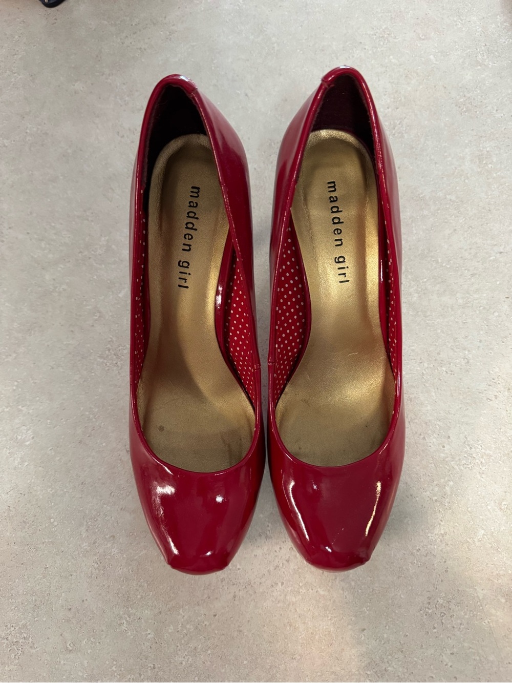 Madden Girl Glossy Red Patent Pumps